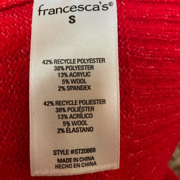 Red Sheep Pattern Sweater - Picture 5 of 6